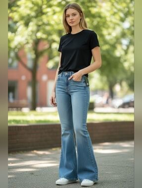 (21) Target Light Blue Flare Jeans - Women's